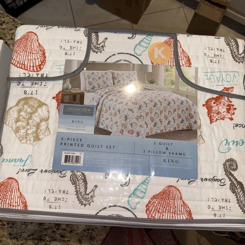 Pcs ocean quilt set king - pcs,