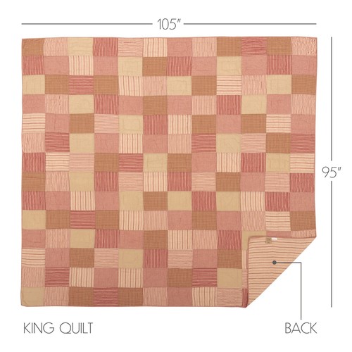 Farmhouse king quilt set red - quilt,
