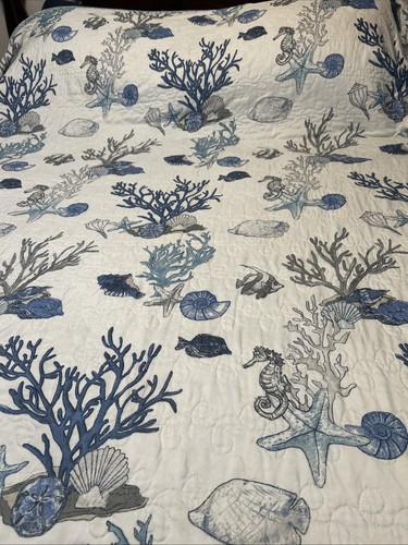 King size reversible - king, seashells