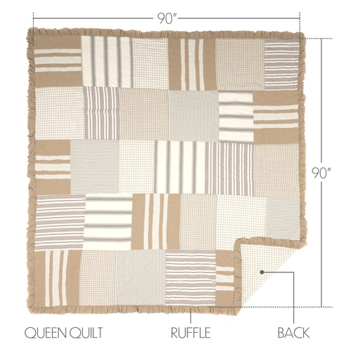 Farmhouse queen quilt creme - farmhouse,