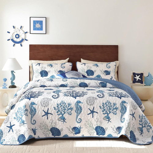 King size coastal - quilt, 3