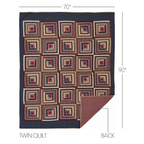 Rustic twin quilt blue - rustic,