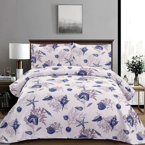 King beach quilt set - beach,